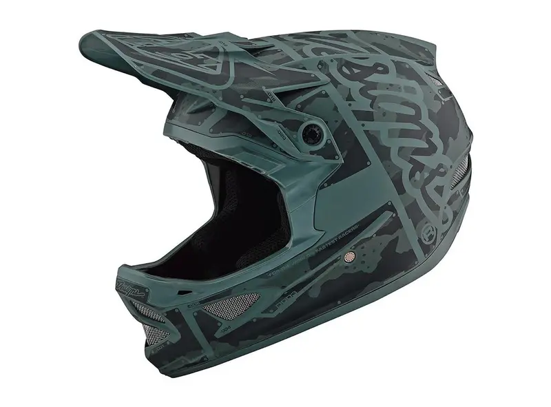 Troy Lee Designs D3 Fiberlite Factory Camo Full Face Helmet - Green 1