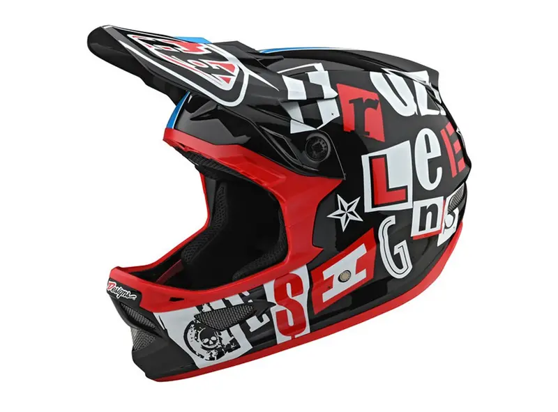 Troy Lee Designs D3 Fiberlite Full Face Helmet - Anarchy - Black - 2021 1