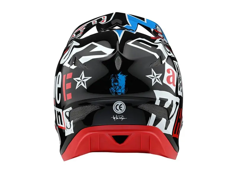 Troy Lee Designs D3 Fiberlite Full Face Helmet - Anarchy - Black - 2021 2