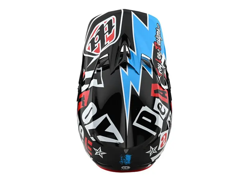 Troy Lee Designs D3 Fiberlite Full Face Helmet - Anarchy - Black - 2021 3