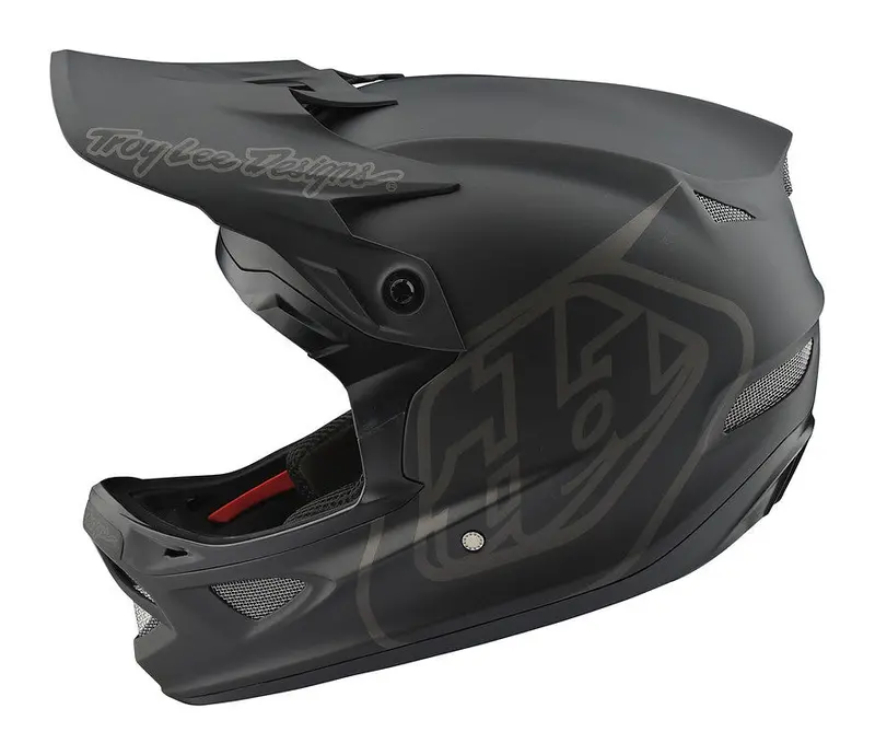 Troy Lee Designs D3 Fiberlite Full Face Helmet - Mono Black 2