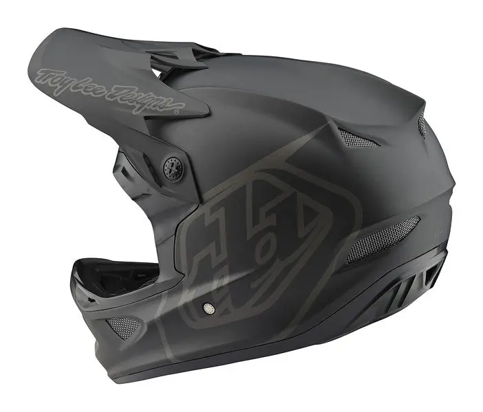 Troy Lee Designs D3 Fiberlite Full Face Helmet - Mono Black 3