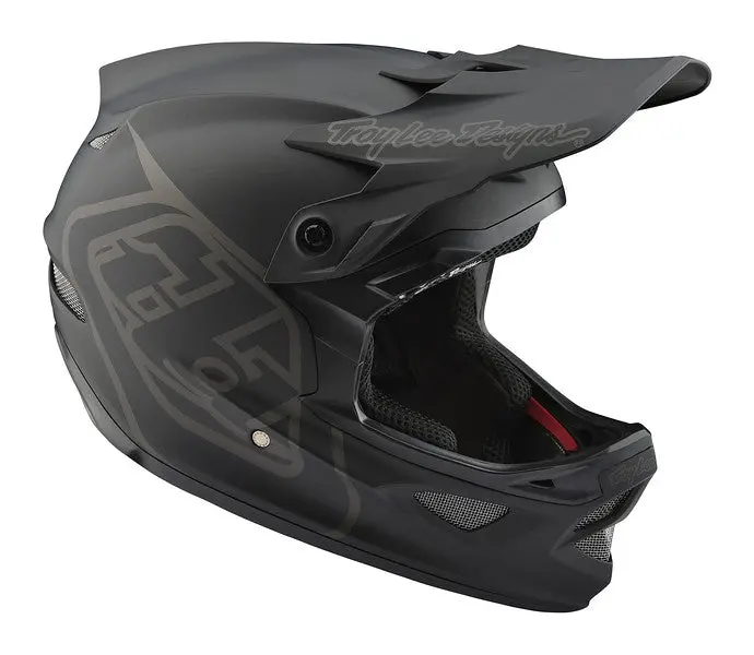 Troy Lee Designs D3 Fiberlite Full Face Helmet - Mono Black 6