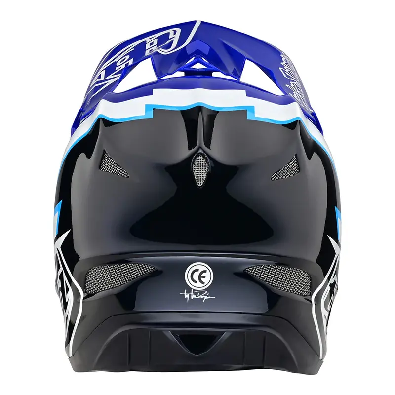 Troy Lee Designs D3 Fiberlite Full Face Helmet No Mips - Volt - Blue - 2023 5