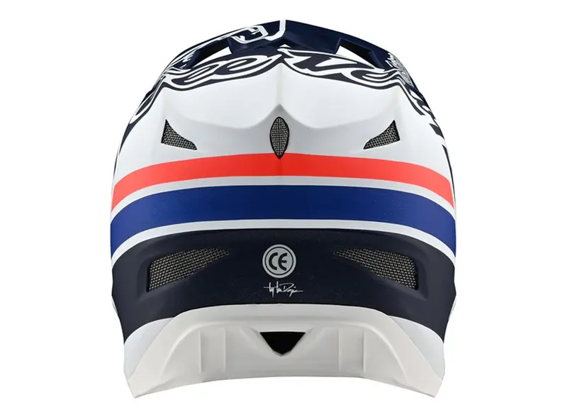 Troy Lee Designs D3 Fiberlite Full Face Helmet - Silhouette - Navy-White- 2020 2