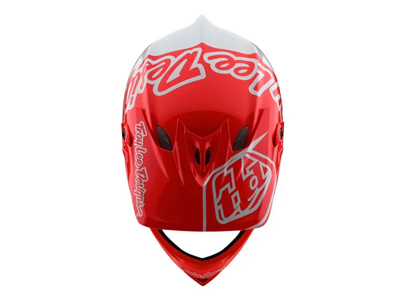 Troy Lee Designs D3 Fiberlite Full Face Helmet - Silhouette - Red-White - 2020 3