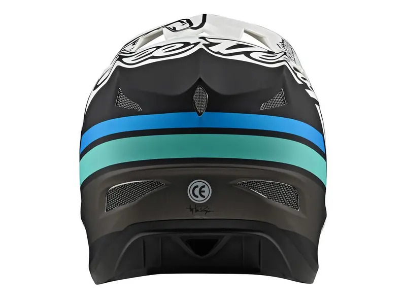 Troy Lee Designs D3 Fiberlite Full Face Helmet - Silhouette - White-Navy - 2020 2