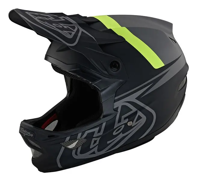 Troy Lee Designs D3 Fiberlite Full Face Helmet - Slant - Gray 1