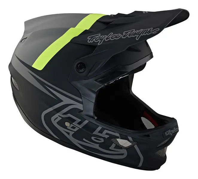 Troy Lee Designs D3 Fiberlite Full Face Helmet - Slant - Gray 3
