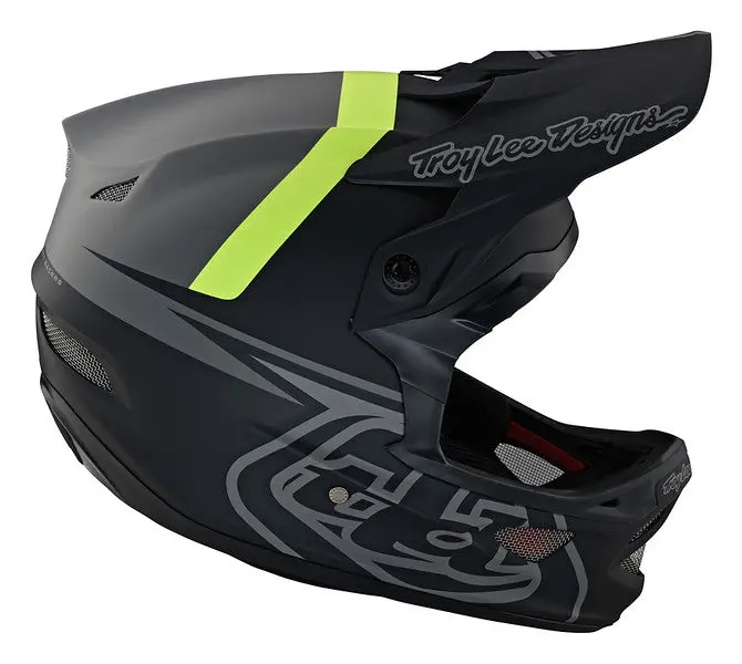 Troy Lee Designs D3 Fiberlite Full Face Helmet - Slant - Gray 4
