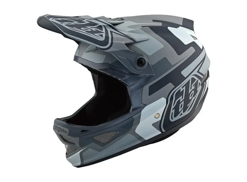 Troy Lee Designs D3 Fiberlite Full Face Helmet - Speedcode - Gray 1