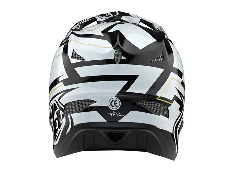 Troy Lee Designs D3 Fiberlite Full Face Helmet - Vertigo - Black-White - 2021 2