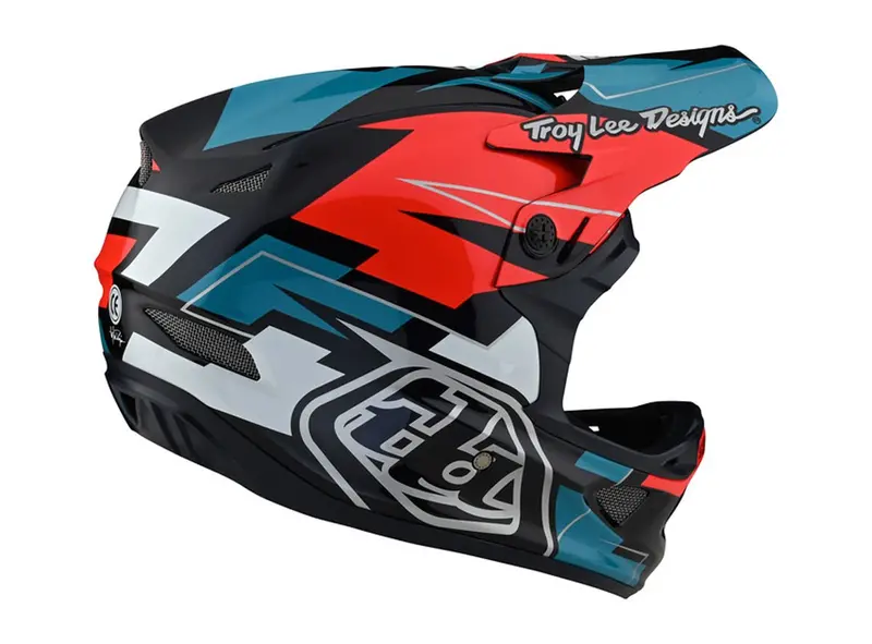Troy Lee Designs D3 Fiberlite Full Face Helmet - Vertigo - Blue-Red - 2021 2