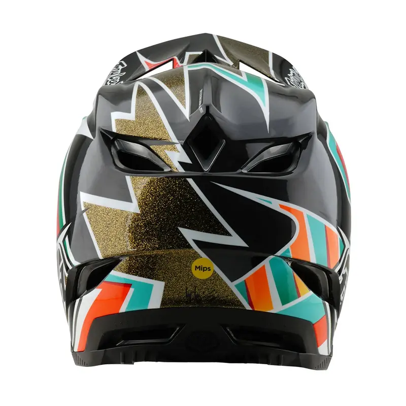 Troy Lee Designs D4 Carbon Full Face Helmet - Frames - Black-Gold 3
