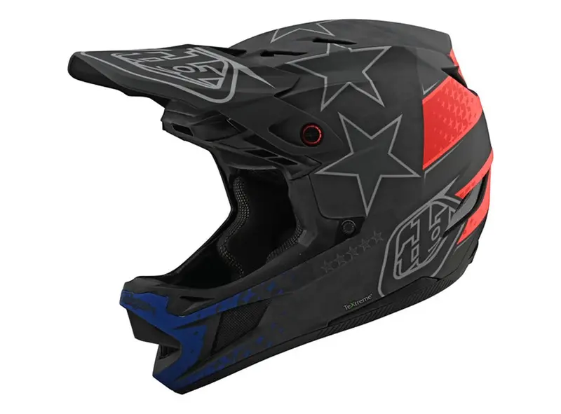 Troy Lee Designs D4 Carbon Full Face Helmet - Freedom - Black-Red - 2020 1