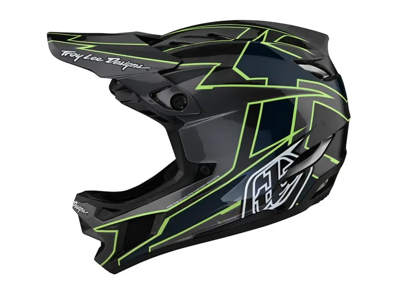 Troy Lee Designs D4 Carbon Full Face Helmet - Graph - Gray-Green 2021 1