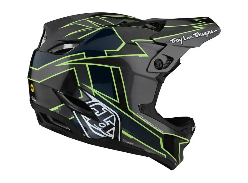 Troy Lee Designs D4 Carbon Full Face Helmet - Graph - Gray-Green 2021 2