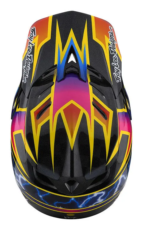Troy Lee Designs D4 Carbon Full Face Helmet - Lightning - Black - 2022 4