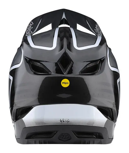 Troy Lee Designs D4 Carbon Full Face Helmet - Lines - Black-Gray - 2023 3