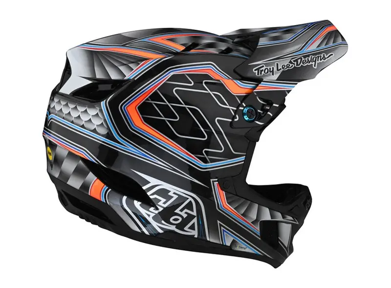 Troy Lee Designs D4 Carbon Full Face Helmet - Low Rider - Gray - 2021 2