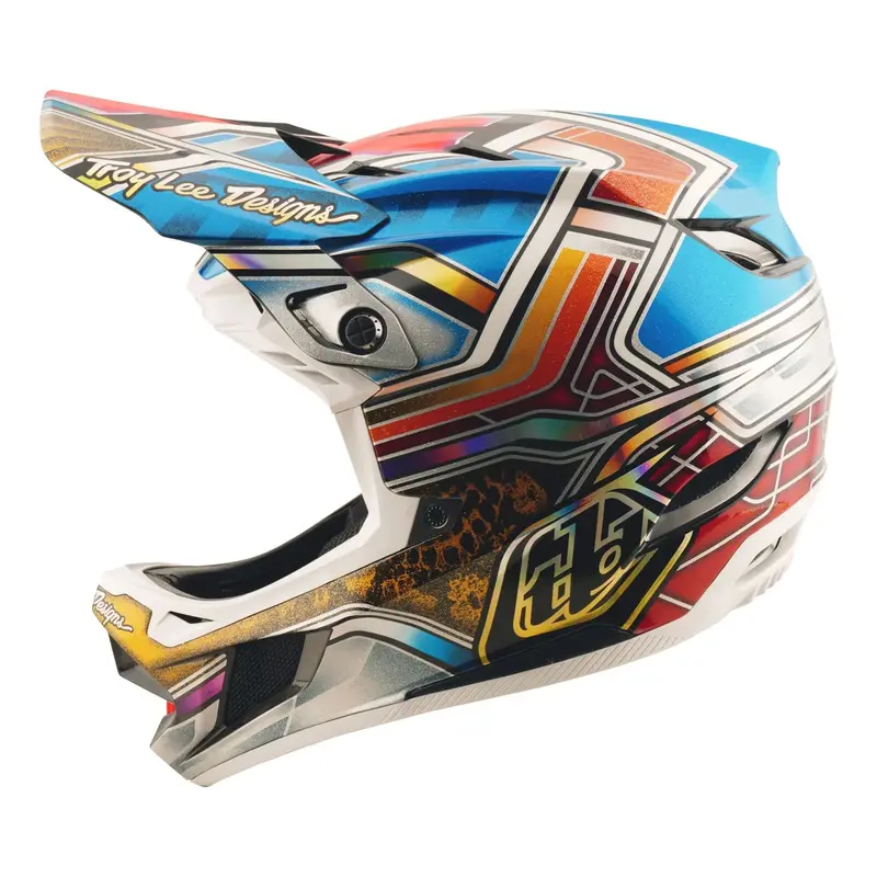 Troy Lee Designs D4 Carbon Full Face Helmet - Lowrider - Blue 1