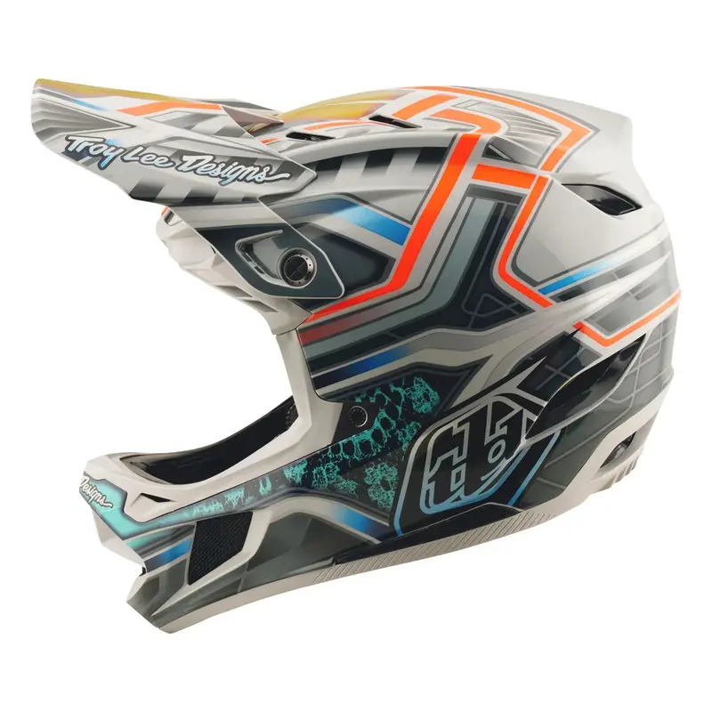 Troy Lee Designs D4 Carbon Full Face Helmet - Lowrider - Gray 1