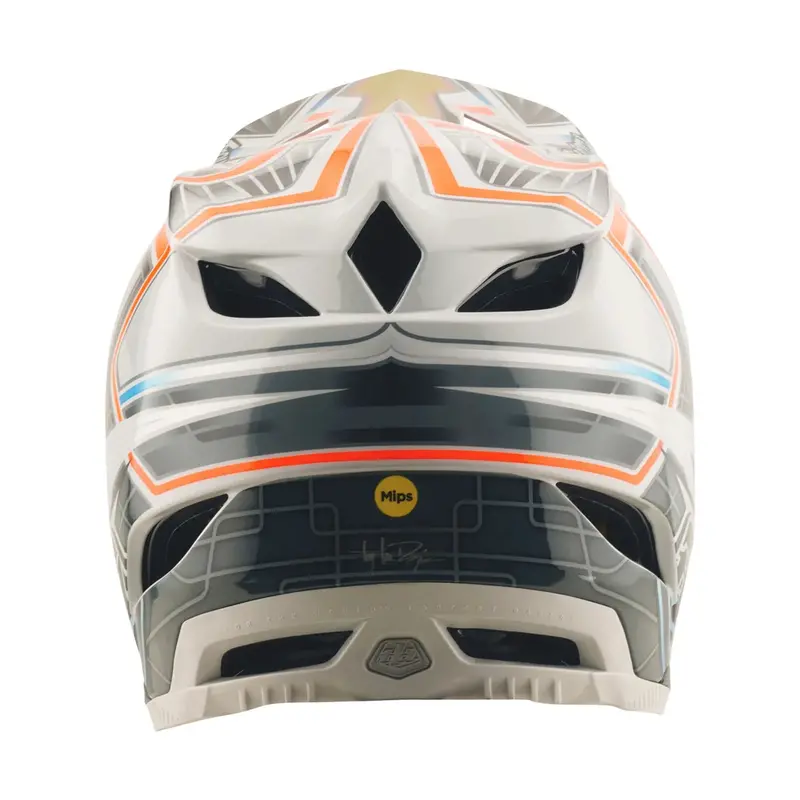 Troy Lee Designs D4 Carbon Full Face Helmet - Lowrider - Gray 3