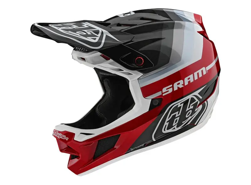 Troy Lee Designs D4 Carbon Full Face Helmet - Mirage - Sram Red-Black - 2020 1