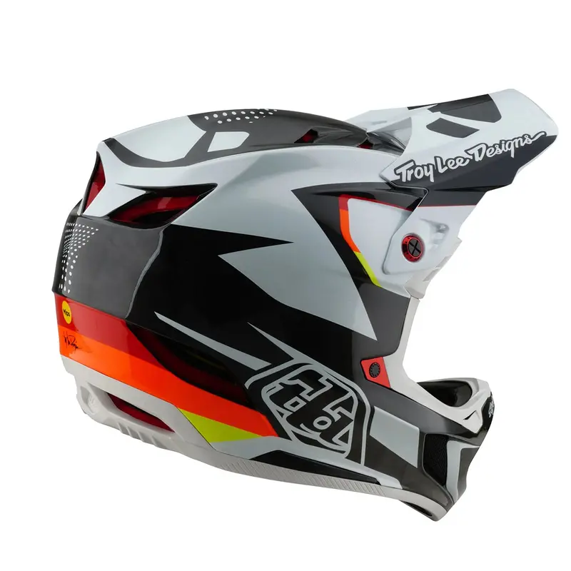 Troy Lee Designs D4 Carbon Full Face Helmet - Optic - Black 4