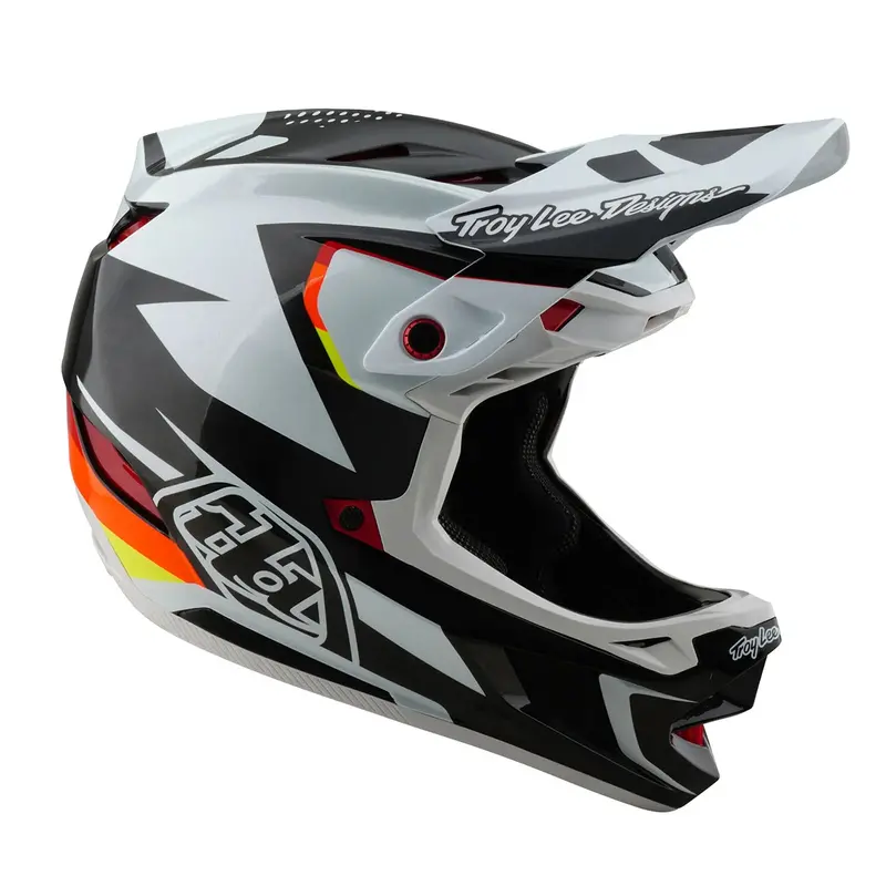 Troy Lee Designs D4 Carbon Full Face Helmet - Optic - Black 6