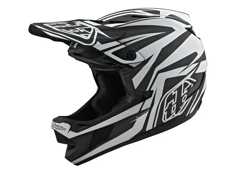 Troy Lee Designs D4 Carbon Full Face Helmet - Slash - Black-White - 2020 1