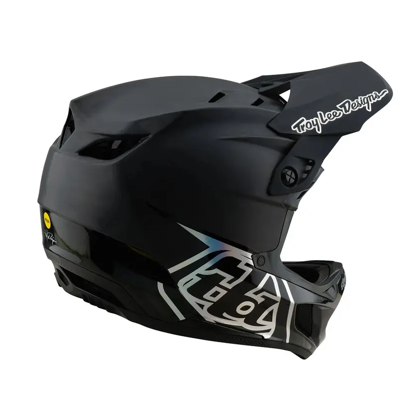 Troy Lee Designs D4 Carbon Full Face Helmet - Stealth - Black 4