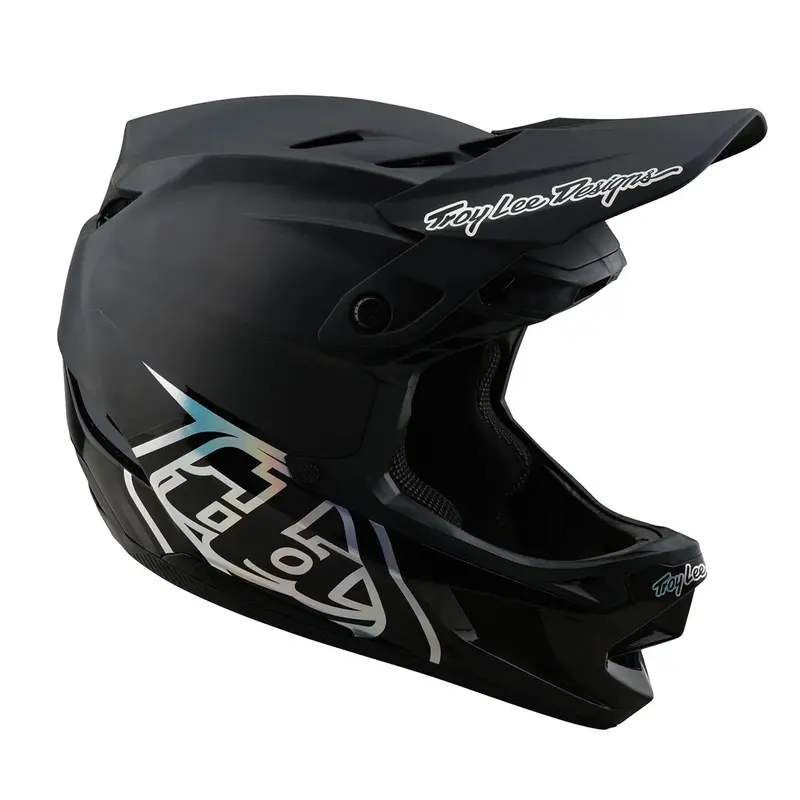 Troy Lee Designs D4 Carbon Full Face Helmet - Stealth - Black 6