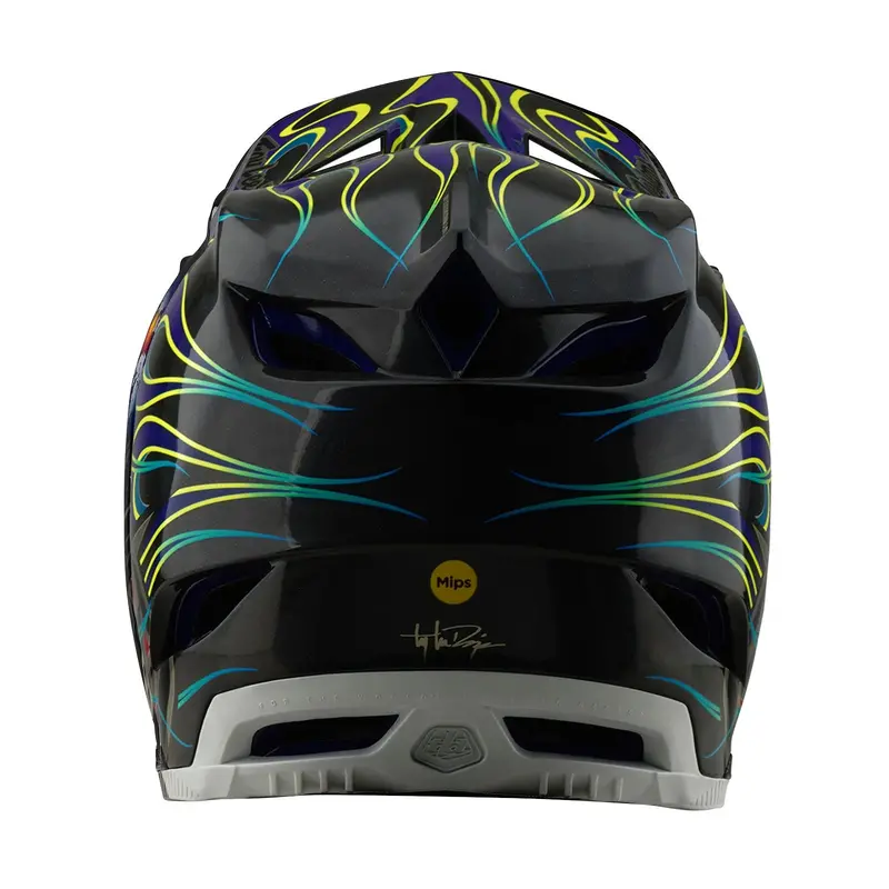 Troy Lee Designs D4 Carbon Full Face Helmet - Torched - Black-Purple 3