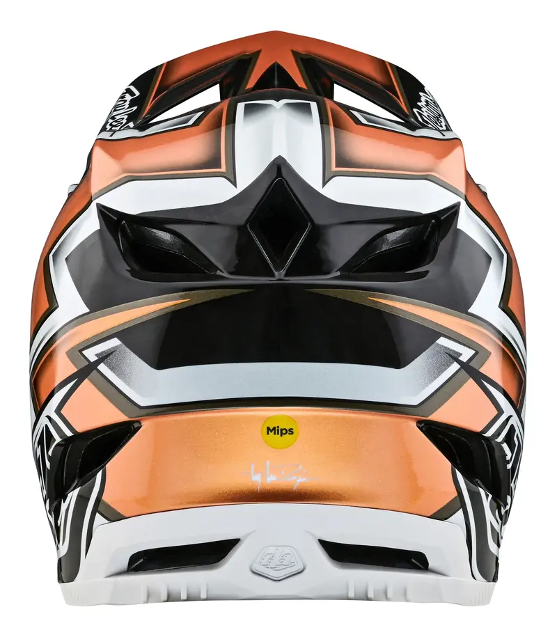 Troy Lee Designs D4 Carbon Full Face Helmet With Mips - Ever - Black-Gold 4