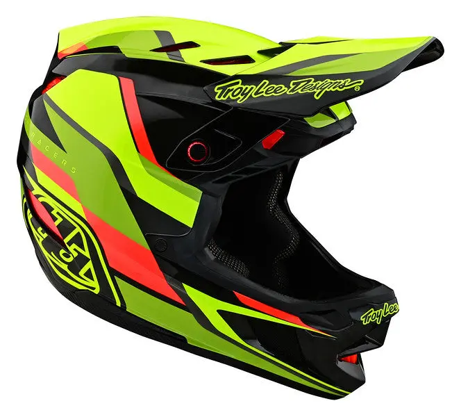 Troy Lee Designs D4 Carbon Full Face Helmet With Mips - Omega - Black-Yellow 1