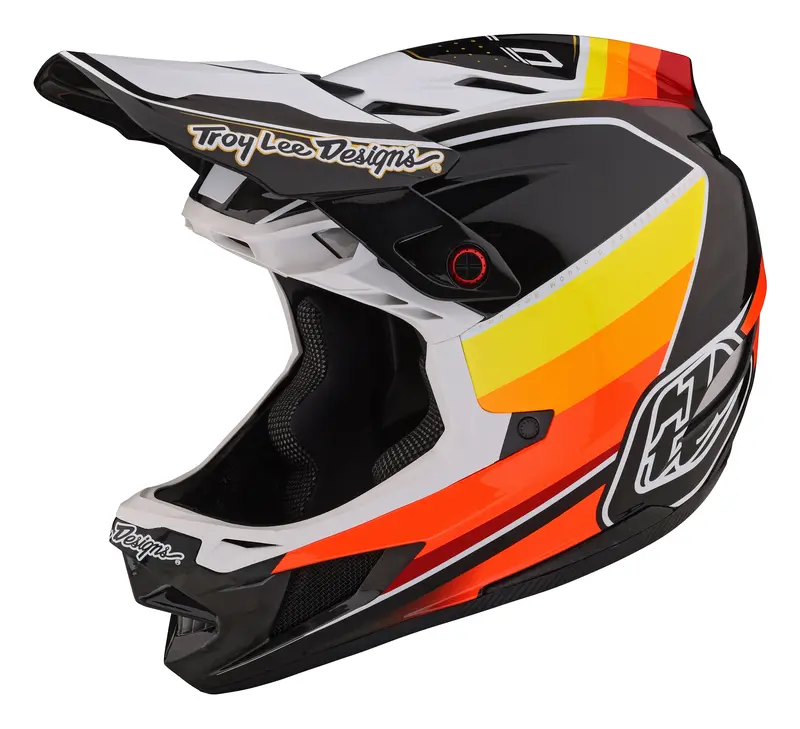 Troy Lee Designs D4 Carbon Full Face Helmet With Mips - Reverb - Black-White - 2023 1