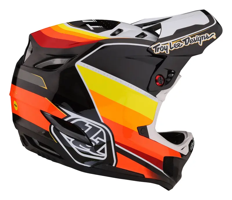 Troy Lee Designs D4 Carbon Full Face Helmet With Mips - Reverb - Black-White - 2023 3