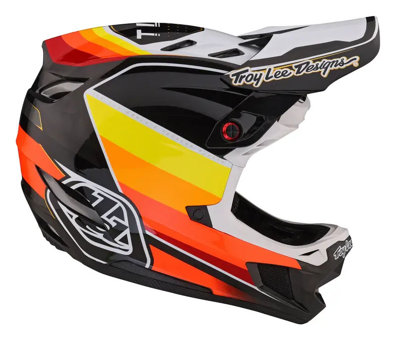 Troy Lee Designs D4 Carbon Full Face Helmet With Mips - Reverb - Black-White - 2023 4