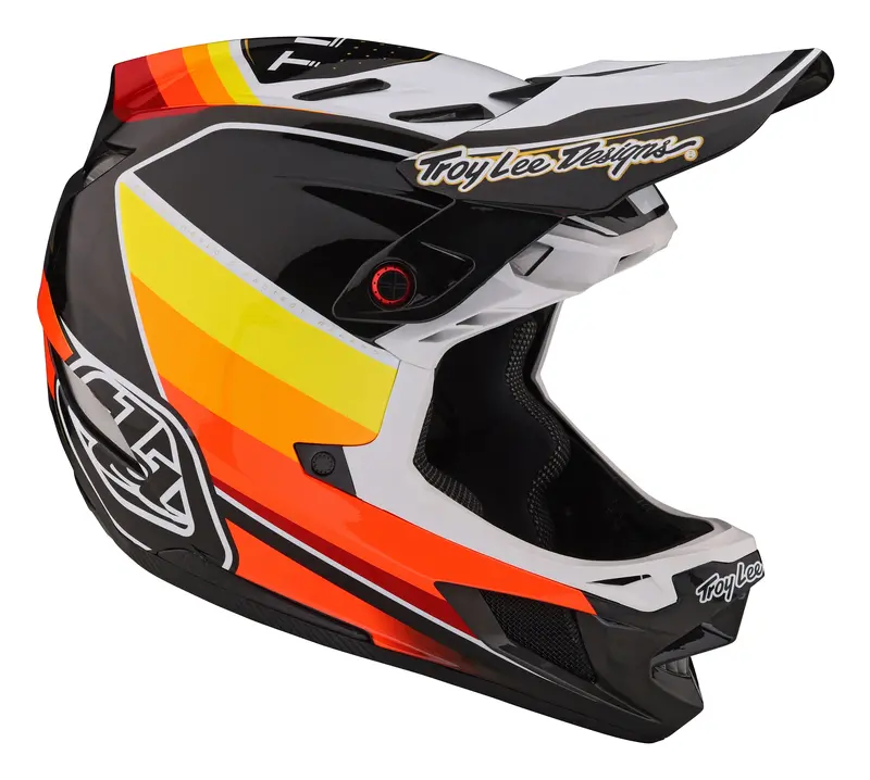 Troy Lee Designs D4 Carbon Full Face Helmet With Mips - Reverb - Black-White - 2023 5
