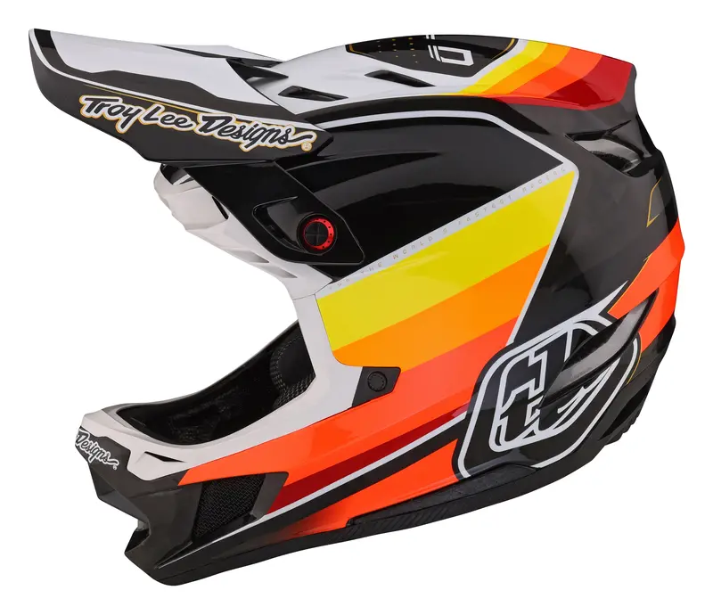 Troy Lee Designs D4 Carbon Full Face Helmet With Mips - Reverb - Black-White - 2023 6