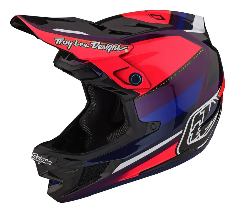 Troy Lee Designs D4 Carbon Full Face Helmet With Mips - Reverb - Pink-Purple - 2023 1