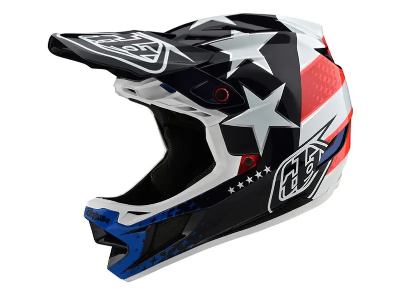 Troy Lee Designs D4 Composite Full Face Helmet - Freedom 2.0 - Red-White - 2020 1