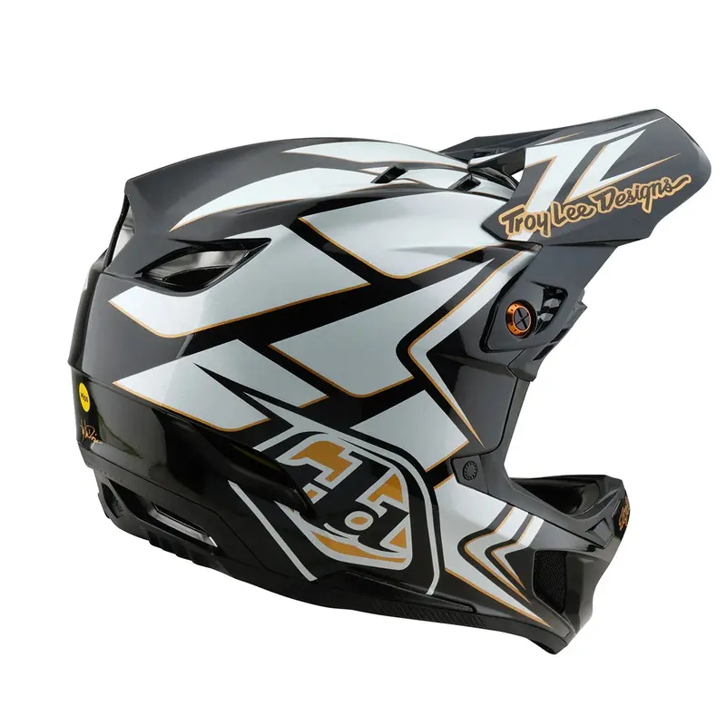 Troy Lee Designs D4 Composite Full Face Helmet - Ghostwing - White 4
