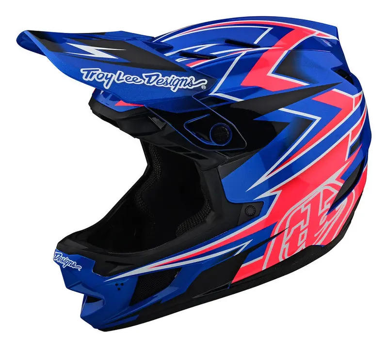 Troy Lee Designs D4 Composite Full Face Helmet - Mips - Volt - Blue - 2023 1