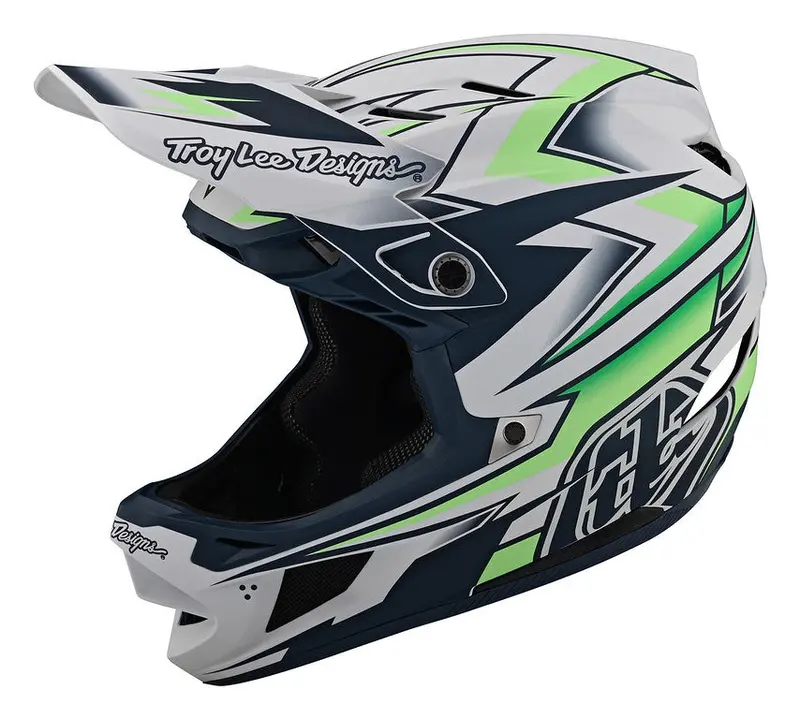 Troy Lee Designs D4 Composite Full Face Helmet - Mips - Volt - White - 2023 1