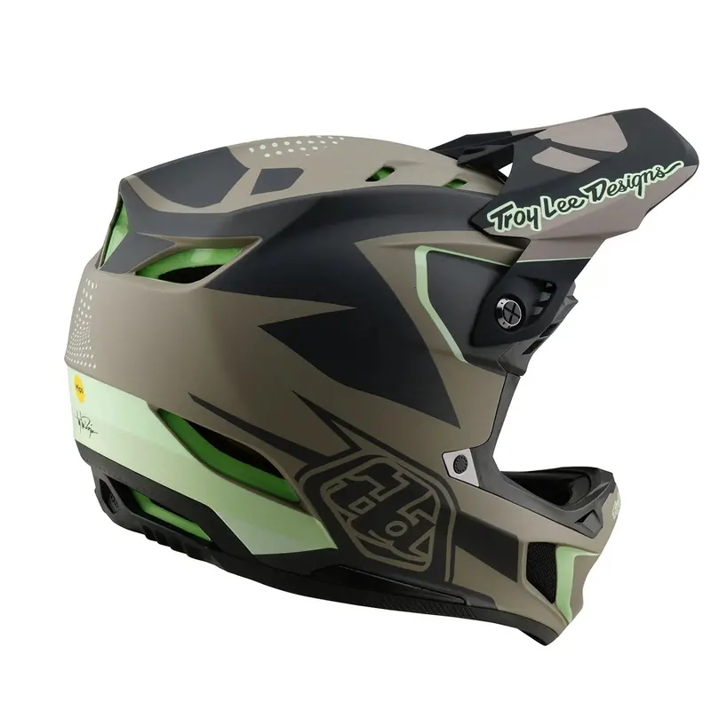 Troy Lee Designs D4 Composite Full Face Helmet - Optic - Timber 4