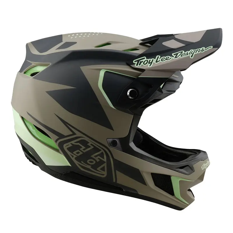 Troy Lee Designs D4 Composite Full Face Helmet - Optic - Timber 5