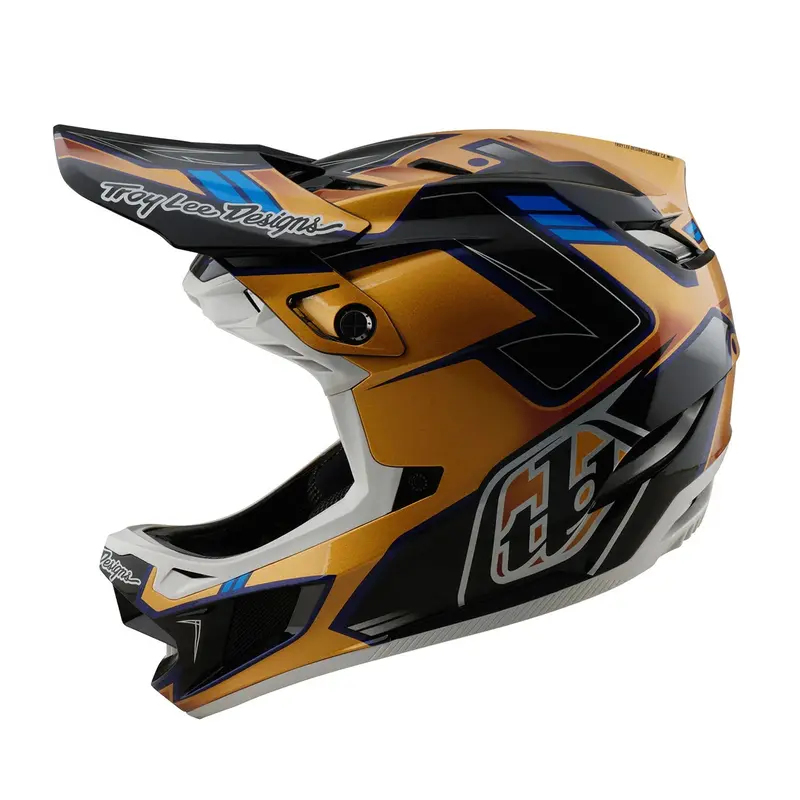 Troy Lee Designs D4 Composite Full Face Helmet - Royalty - Black-Gold 1