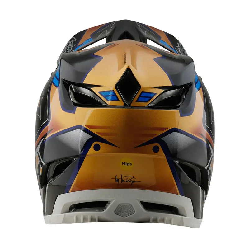 Troy Lee Designs D4 Composite Full Face Helmet - Royalty - Black-Gold 3